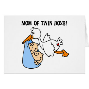 Twin Boys Mum-Stork Tshirts and Gifts