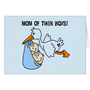 Twin Boys Mum-Stork Tshirts and Gifts