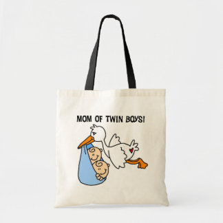 Twin Boys Mum-Stork Tshirts and Gifts Tote Bag