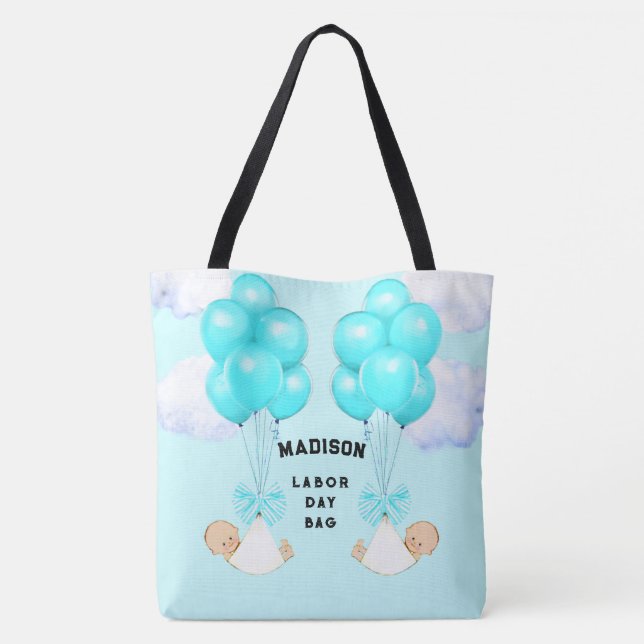 Twin Boys Mum-to-be Tote Bag (Back)