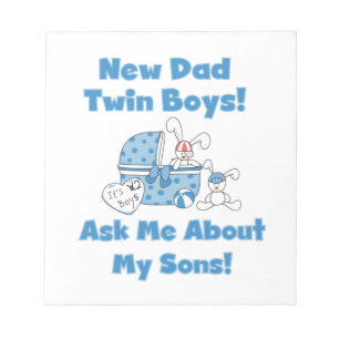 Twin Boys New Dad Gifts Notepad