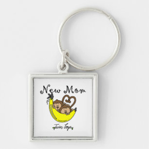 Twin Boys New Mum Gifts Key Ring