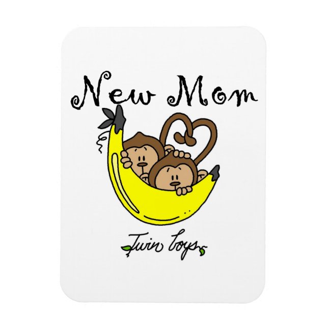 Twin Boys New Mum Gifts Magnet (Vertical)