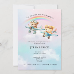 Twin Boys, Winging their Way Baby Shower