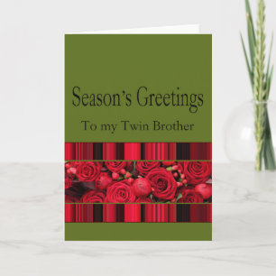 Twin brother Merry Christmas card