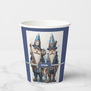 Twin Brothers Wizard gnomes Steampunk Paper Cups