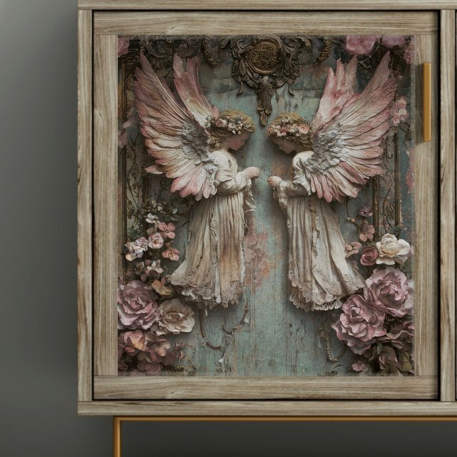 Twin Cherub Angels Decoupage Tissue Paper (Creator Uploaded)
