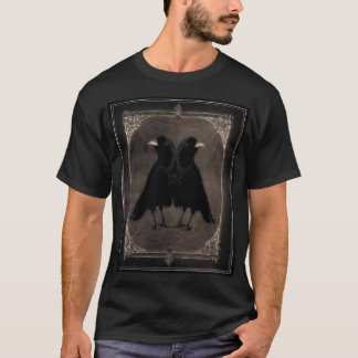Twin Crows Vintage Portrait  T-Shirt