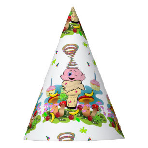 Twin Cupcakes Happy Birthday Paper Party Hat