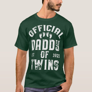 Twin Dad 2022 Funny New Daddy of Twins Father's Da T-Shirt