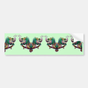 Twin Dragons Bumper Sticker