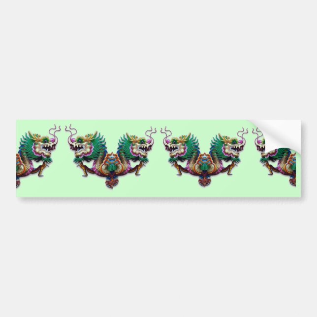 Twin Dragons Bumper Sticker (Front)