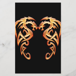 Twin Dragons Stationery