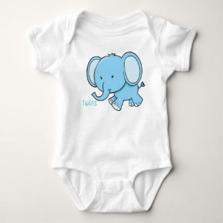 Twin Elephant baby onsie Bodysuit