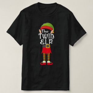 twin elf family matching christmas T-Shirt