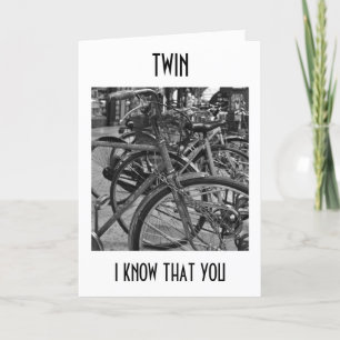 ***TWIN*** ENJOY THE RIDE BIRTHDAY WISHES CARD