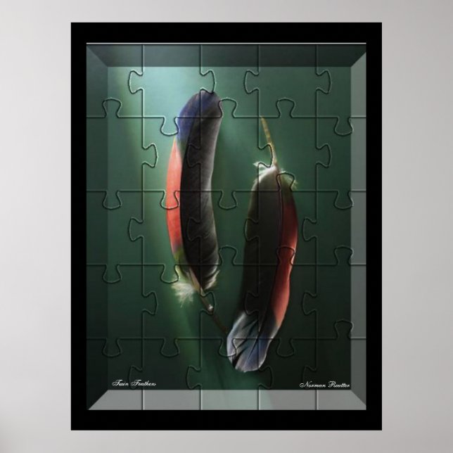 Twin Feathers Poster (Front)