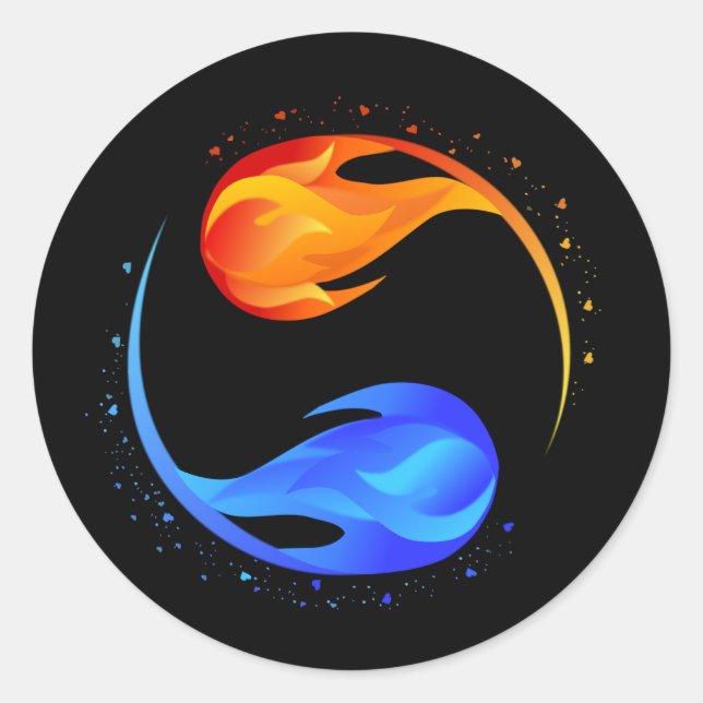 Twin Flame  Classic Round Sticker (Front)