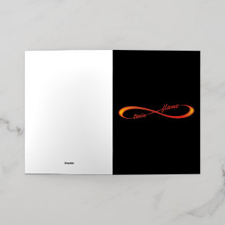 Twin Flame infinity symbol Foil Greeting Card