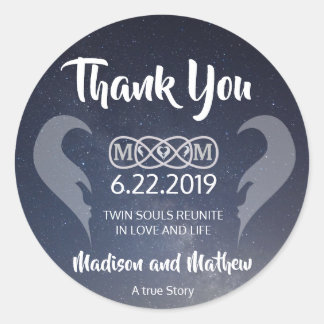 Twin Flame Thank You Stickers