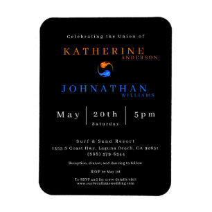 Twin Flame Wedding Invitation- Magnet