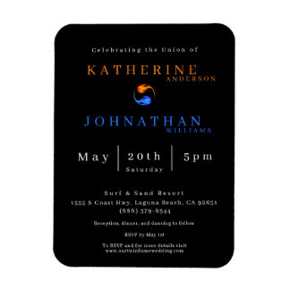 Twin Flame Wedding Invitation- Magnet