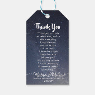 Twin Flame Wedding Thank You Tags