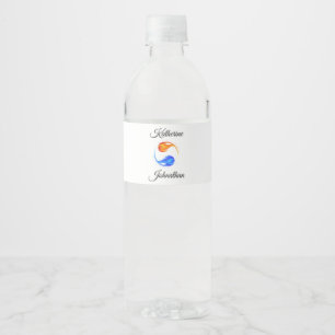 Twin Flame Wedding-  Water Bottle Label