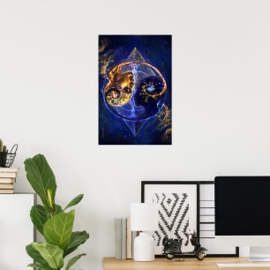 Twin flame - yin-yang balance artwork poster