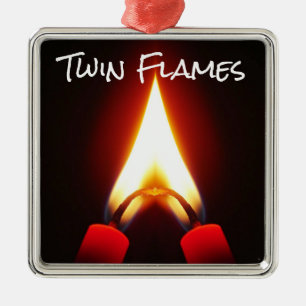 Twin Flames FIRE Two Became One Metal Tree Decoration