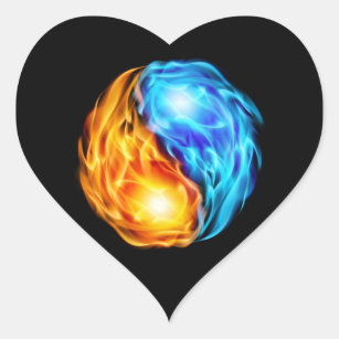 Twin Flames Heart Sticker