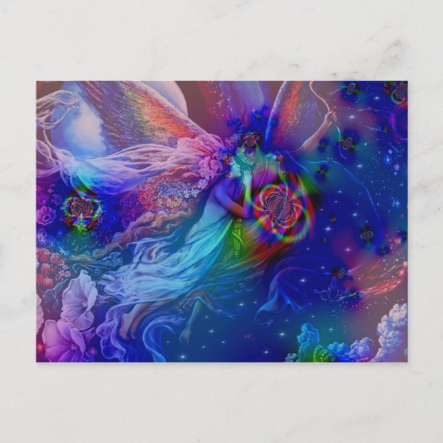 Twin Flames Rising Into Heaven Postcard (Front)