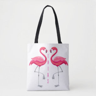 Twin Flamingos Tote Bag