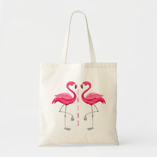 Twin Flamingos  Tote Bag (Front)