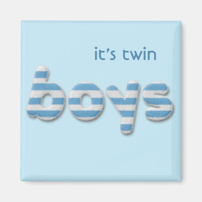 twin fuzzy boys magnet (Front)