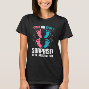 Twin Gender Reveal Quote for a Gender Reveal Twin  T-Shirt