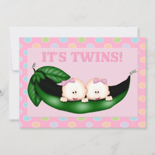 Twin Girl Shower Invitation
