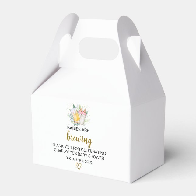 Twin Girls Baby Shower Gable Box (Front Side)