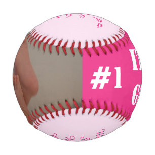 Twin Girls Birth Stats Pink Photo Baseball