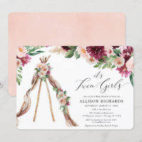Twin girls boho rustic floral girl baby shower