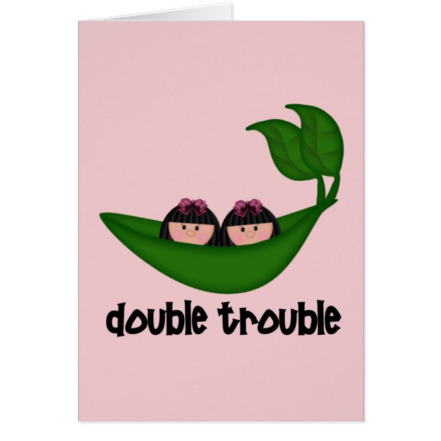 Twin Girls Double Trouble Peapod (Front)