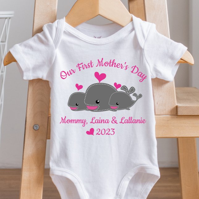 Twin Girls First Mother's Day Infant Bodysuit (Creator Uploaded)
