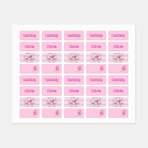 Twin Girls Flamingos with Names