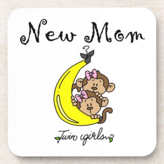 Twin Girls New Mum Gifts Coaster