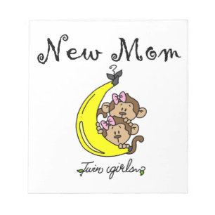 Twin Girls New Mum Gifts Notepad