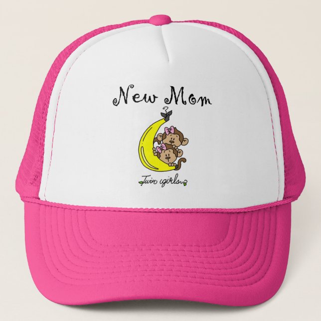 Twin Girls New Mum T-shirts and Gifts Trucker Hat (Front)