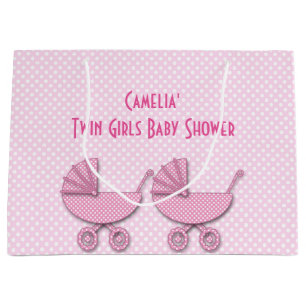 twin girls polka dots - gift bags