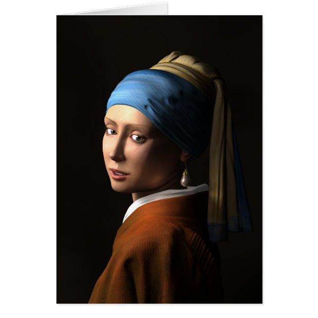 TWIN GIRLS WITH A PEARL EARRING 3D Computer ART C (Front)