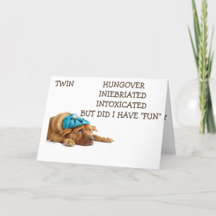TWIN-HAD FUN CELEBRATING OUR BIRTHDAY-INEBRIATED! CARD