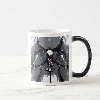 Twin Horses with Eagle Totem Magic Mug